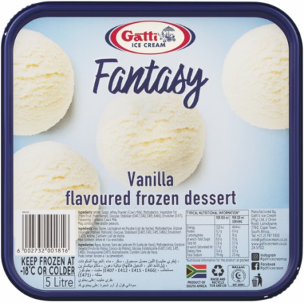 GATTIS ICE CREAM FANTASY VANILLA 5LTR